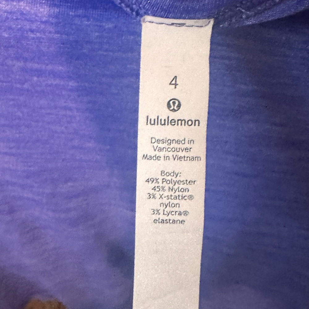 lululemon athletica Vibrant Blue Long Sleeve Top - Picture 3 of 3